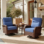 Wicker Patio Chair Set With Side Table