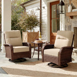 Wicker Patio Chair Set With Side Table