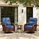 Wicker Patio Chair Set With Side Table