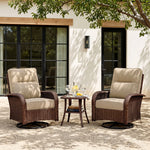 Wicker Patio Chair Set With Side Table