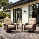Wicker Patio Chair Set With Side Table