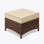 Brown Wicker Multifunctional Outdoor Ottoman