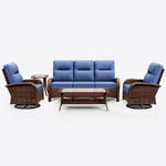 Wicker Outdoor Conversation Set with Coffee Table-5 Seat